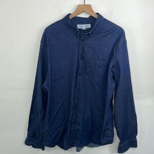 Old Navy Men’s Button Down Long sleeve collared shirt denim size XXL